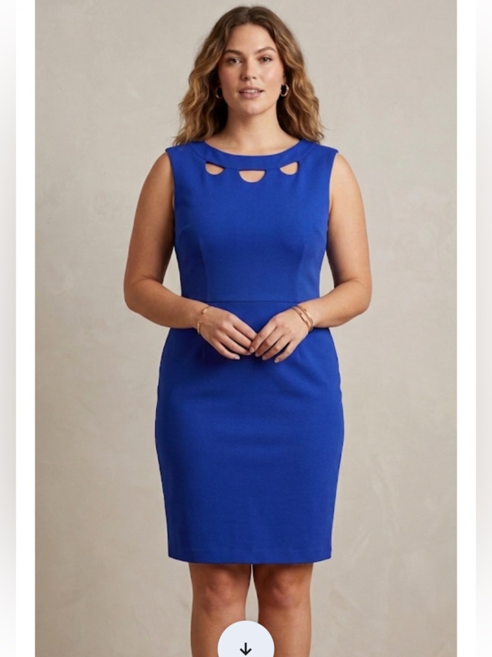 💙CLEO BNWT Sleeveless royal blue crew neck midi Dress